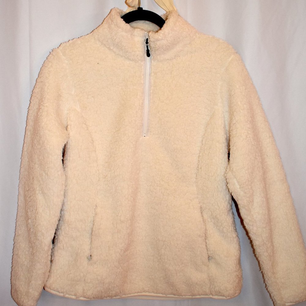Sherpa Fleece Pullover Women's Medium in Cream